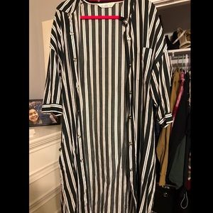 Zara striped long jacket/dress